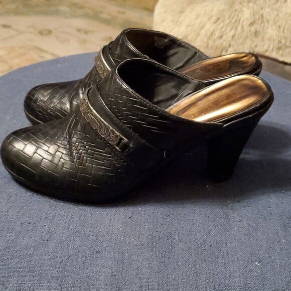 New York Transit Sweet Touch Brown Women's Woven Platform Clogs Size 8.5 - Picture 6 of 11